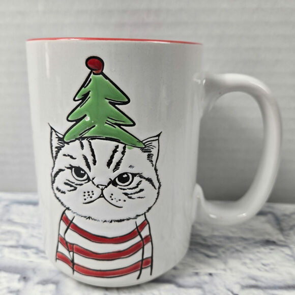 NWT Grumpy Cat set of 2 Holiday Mugs Ceramic Christmas Coffee Tea Hot Chocolate - Picture 9 of 16